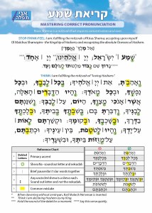 Picture of The Ani Tefillah Shema Card Hebrew 4" x 6"